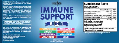 NEW AGE 8-in-1 Immune Support Booster | Echinacea, Vitamin C & Zinc