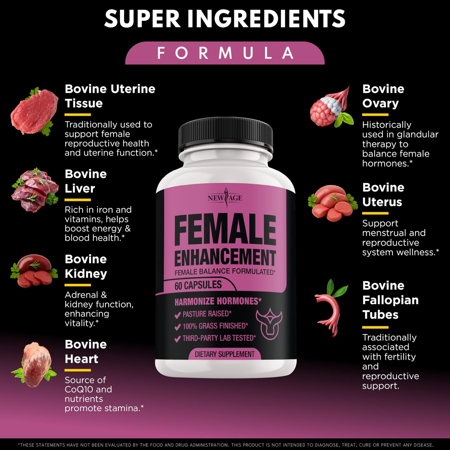 NEW AGE Beef Organ Supplement for Women – Hormone Balance & Wellness
