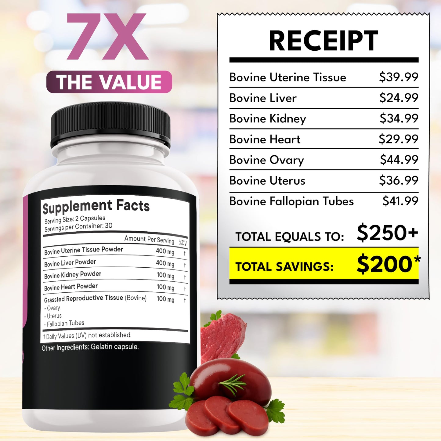 NEW AGE Beef Organ Supplement for Women – Hormone Balance & Wellness