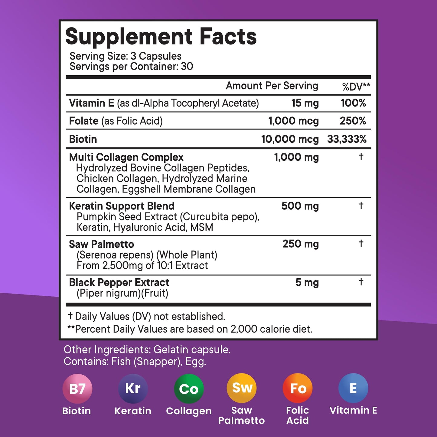 NEW AGE Biotin Collagen Keratin Hyaluronic Acid with DHT Blocker – 50,000mcg Hair Growth Vitamins (180 Count)