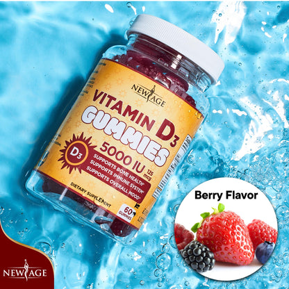 NEW AGE Immune Defense Combo - 2 Pack: Vitamin D3 5000 IU & Zinc Gummies