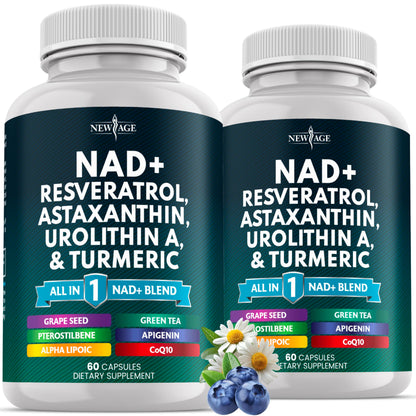 NEW AGE NAD+ Supplement - NAD+ Energy, Antioxidant Blend, Vegan