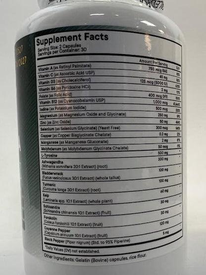 NEW AGE Thyroid Support Supplement with Selenium, Zinc, Iodine, L-Tyrosine, Ashwagandha — 60 Count (Pack of 3)