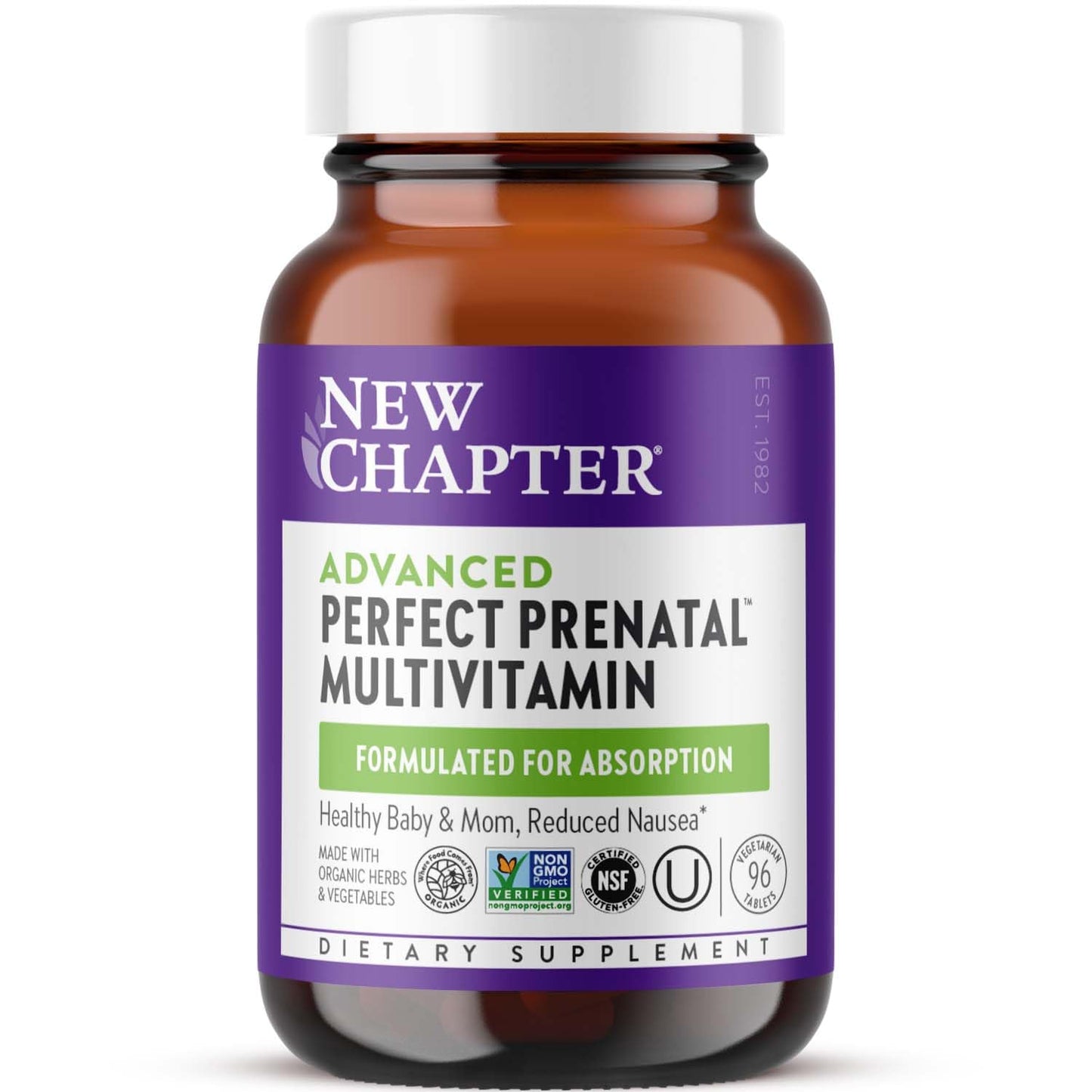 New Chapter Advanced Perfect Prenatal – 96ct, Organic & Non-GMO