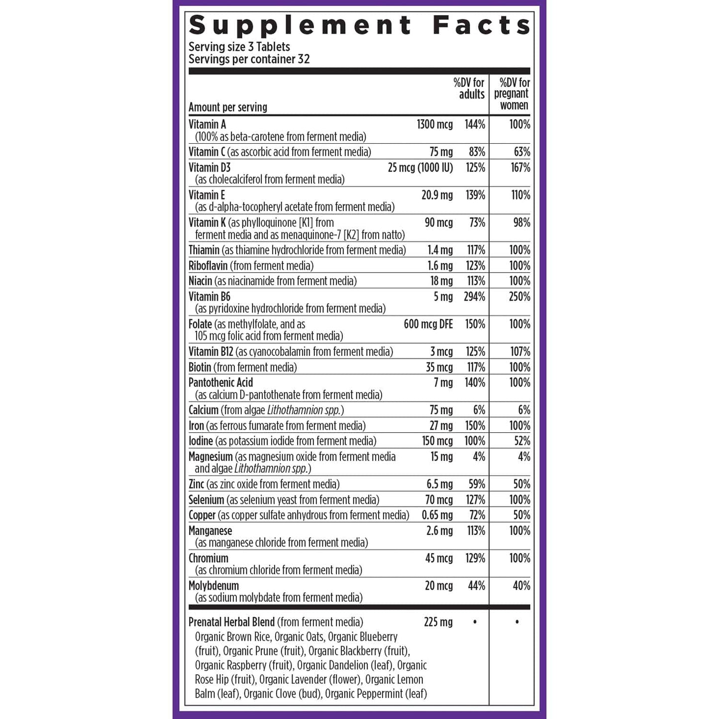 New Chapter Advanced Perfect Prenatal – 96ct, Organic & Non-GMO
