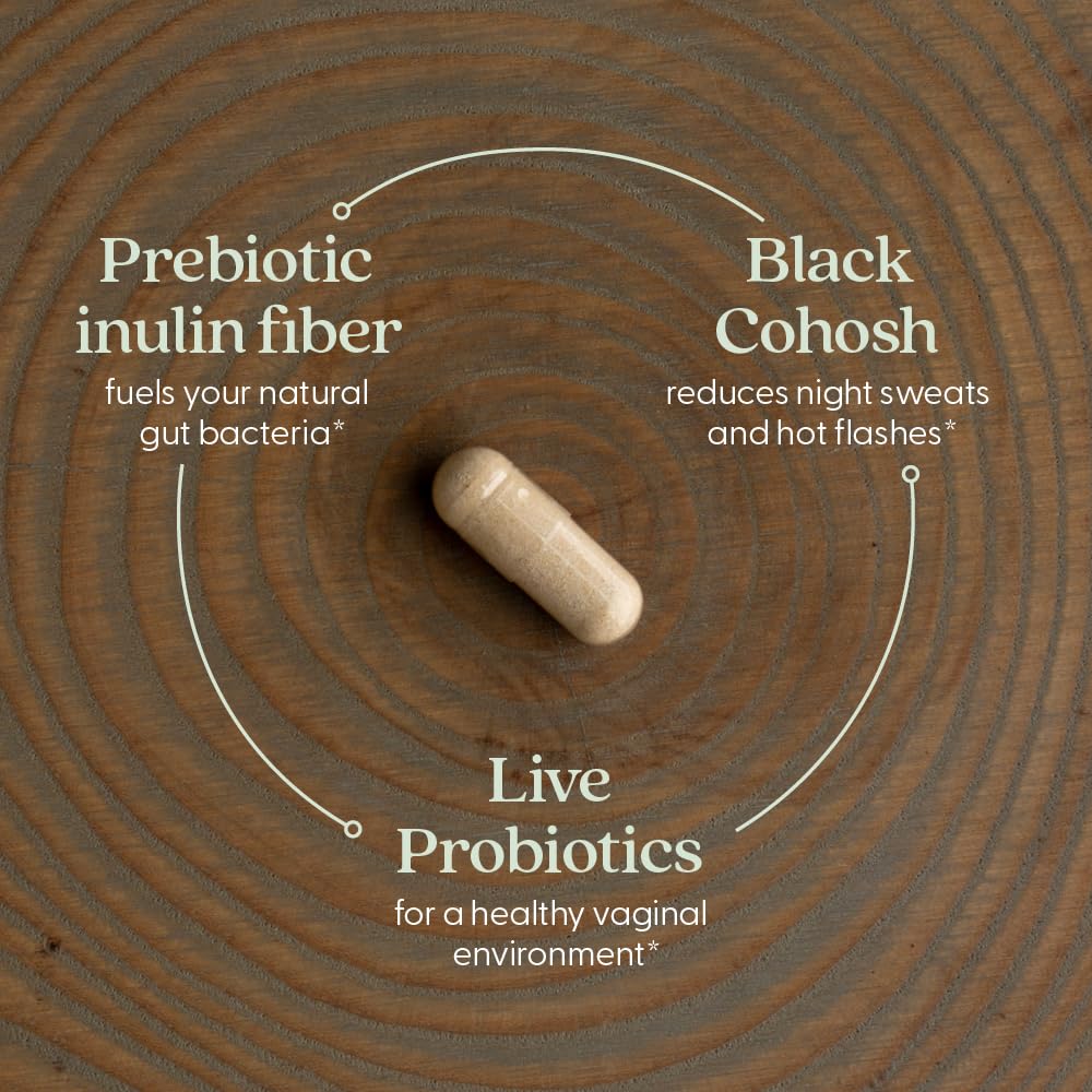New Chapter All-Flora Probiotic Menopause Balance – 10B CFU, Vegan, Black Cohosh