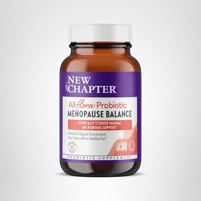 New Chapter All-Flora Probiotic Menopause Balance – 10B CFU, Vegan, Black Cohosh