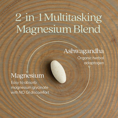New Chapter Magnesium Glycinate + Ashwagandha Supplement 325 mg – 2.5x Absorption, Non-GMO, 30 ct