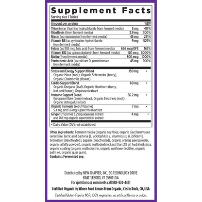 New Chapter Vitamin B Complex – Fermented Coenzyme B, Organic 90 ct