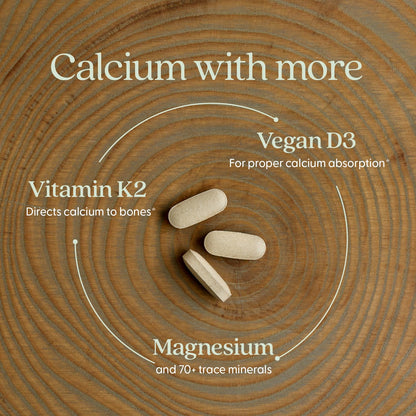 New Chapter Calcium Supplement – Organic Plant Calcium + D3/K2, 60 Count