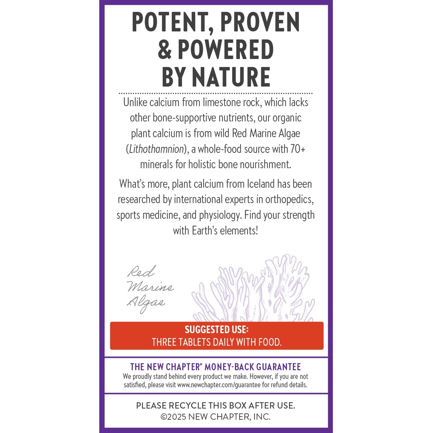 New Chapter Calcium Supplement – Organic Plant Calcium + D3/K2, 60 Count