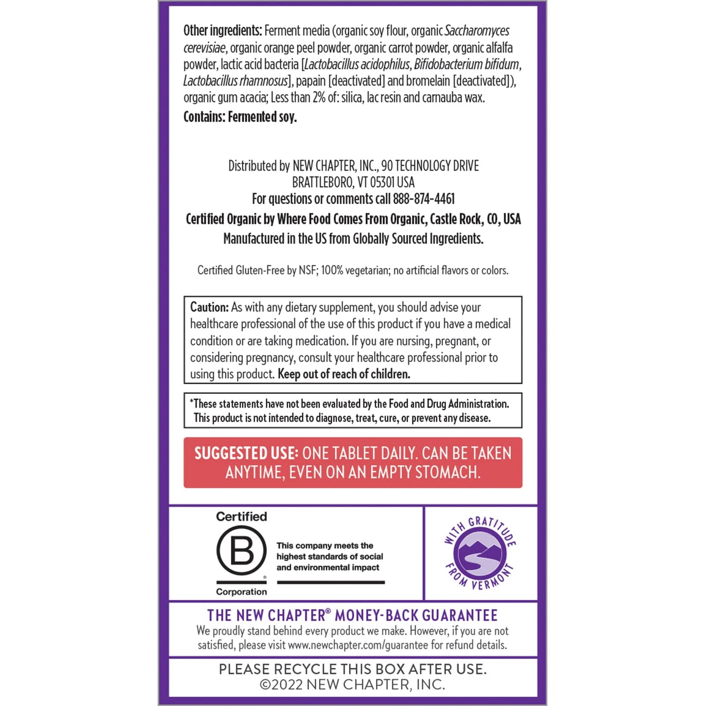 New Chapter Every Women's One Daily 55-plus 90ct – Fermented Multivitamin for 50+ Vitality