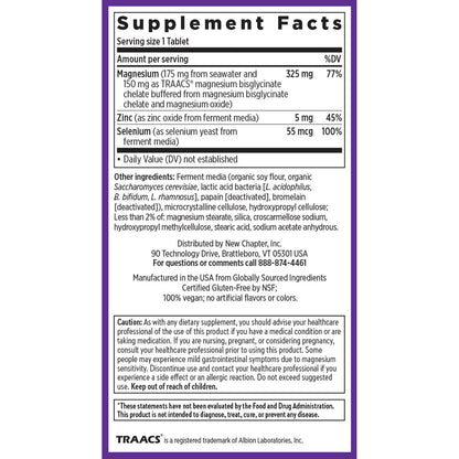 New Chapter Magnesium-Selenium-Zinc One-Daily Supplement 30 Count