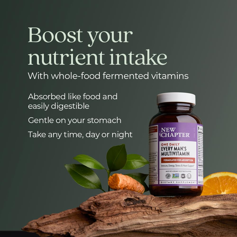 New Chapter Men's Multivitamin - Immune, Energy & Heart Support | 72 ct