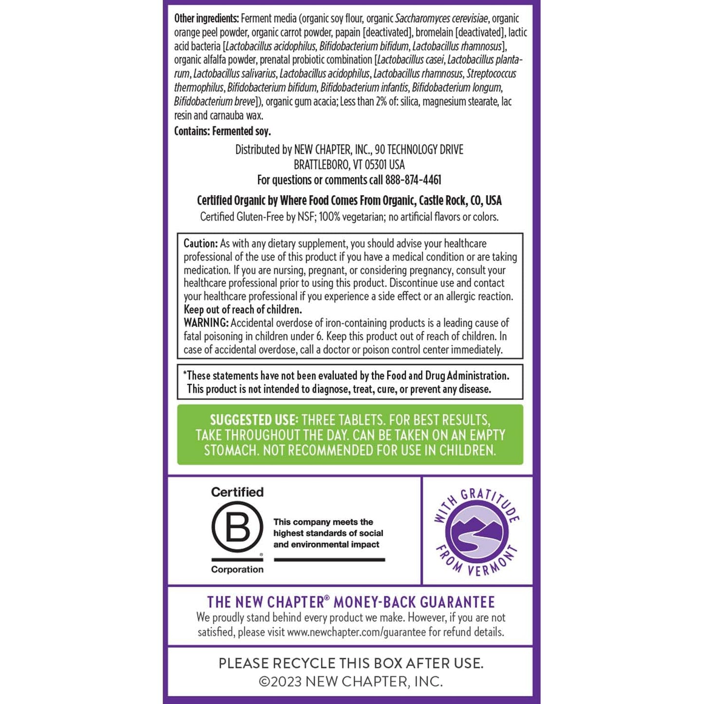New Chapter Perfect Prenatal Vitamins – Organic, Fermented, 192 ct
