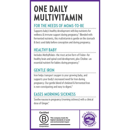 New Chapter Prenatal Vitamins — One Daily Multivitamin with Methylfolate + Choline | Gluten Free & Non-GMO | 90 Count