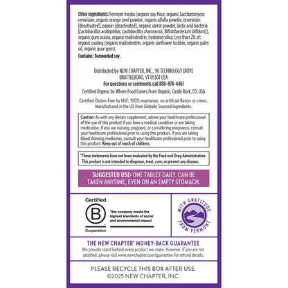New Chapter Women's Multivitamin 40+ | One Daily, Fermented Vitamins, Gentle on Empty Stomach