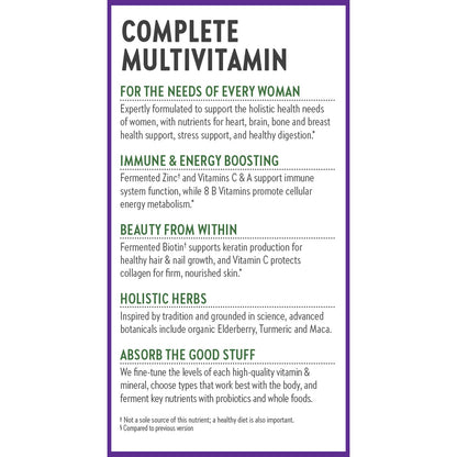 New Chapter Women’s Multivitamin with Iron, D3, B Vitamins & Zinc – Gentle on Empty Stomach, One Daily