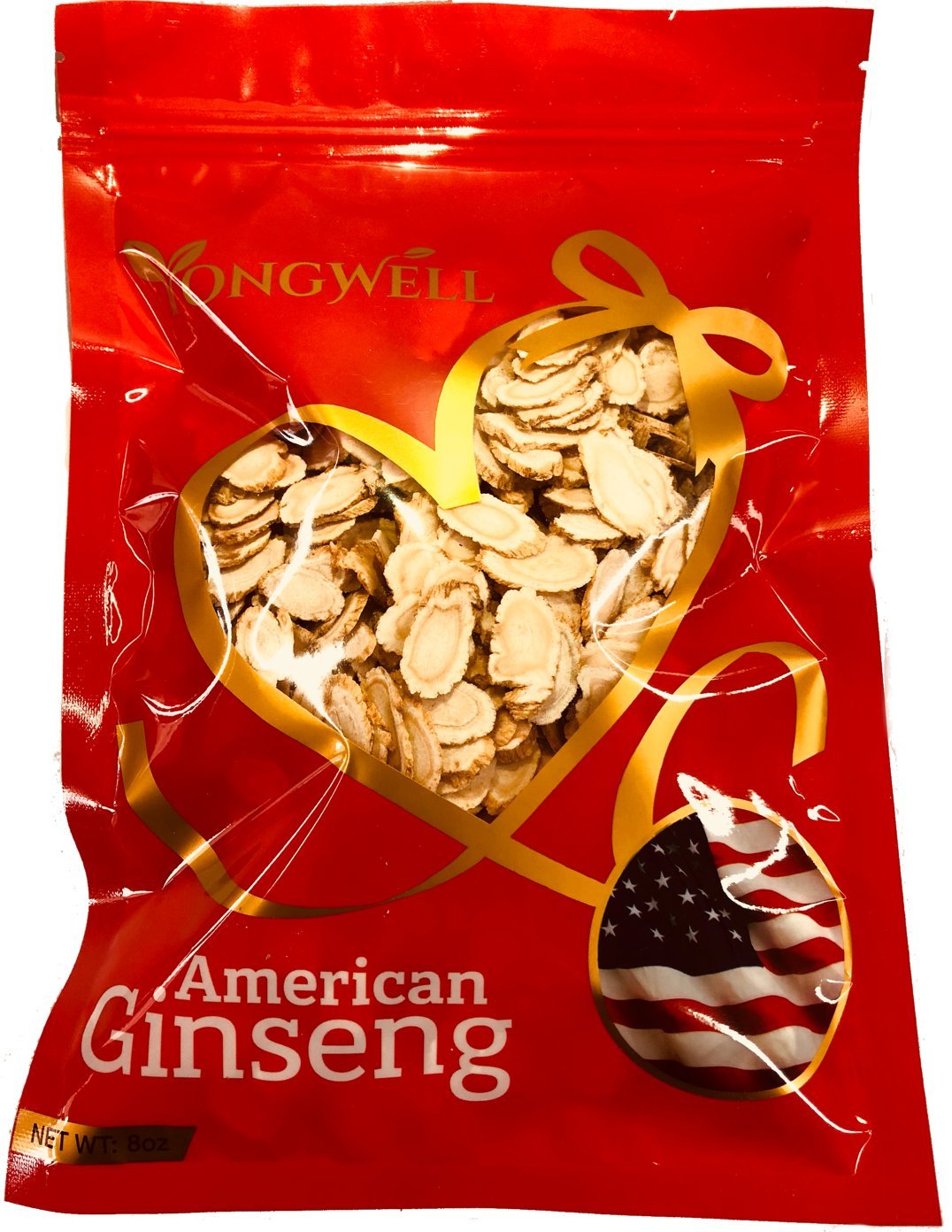 New Green Nutrition Hand-Selected A Grade American Ginseng Slice - Medium (8 oz Gift Bag)