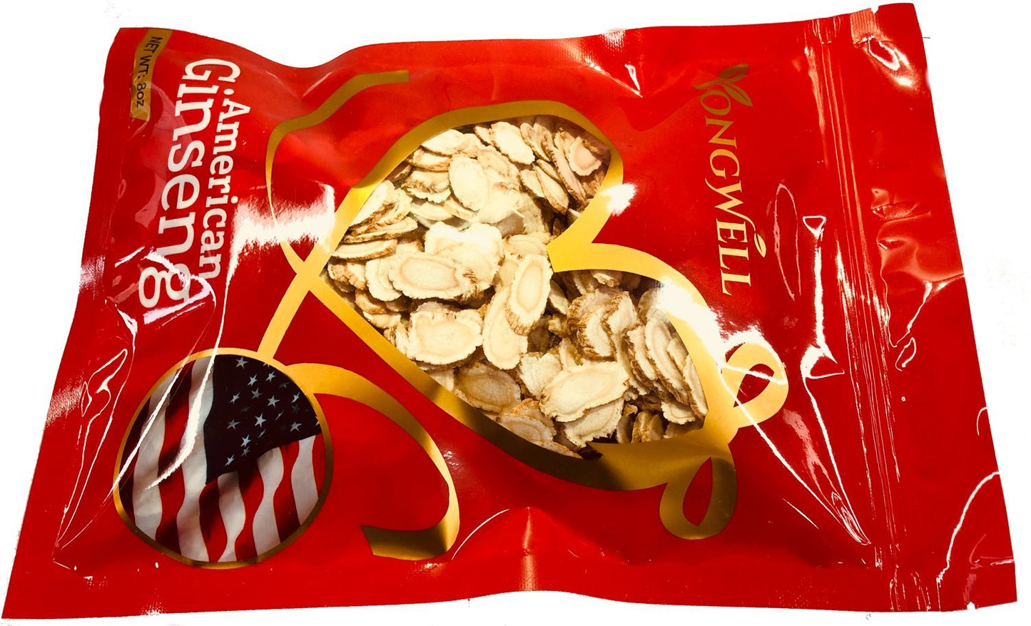 New Green Nutrition Hand-Selected A Grade American Ginseng Slice - Medium (8 oz Gift Bag)