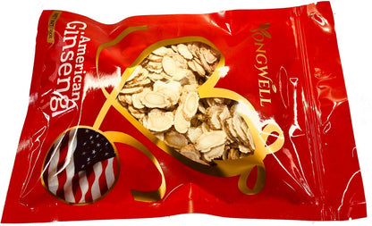 New Green Nutrition Hand-Selected A Grade American Ginseng Slice - Medium (8 oz Gift Bag)