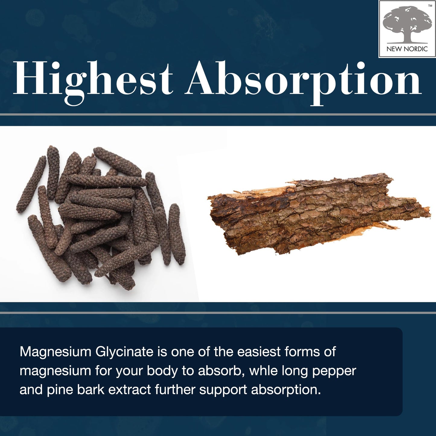 New Nordic Magnesium Glycinate 220 mg – Max Absorption, 30 Servings