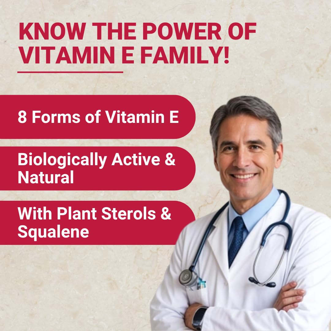 NEW ROOTS HERBAL Vitamin E 400 IU Capsules — 8 Active Forms (Tocopherols & Tocotrienols) | 120 Softgels