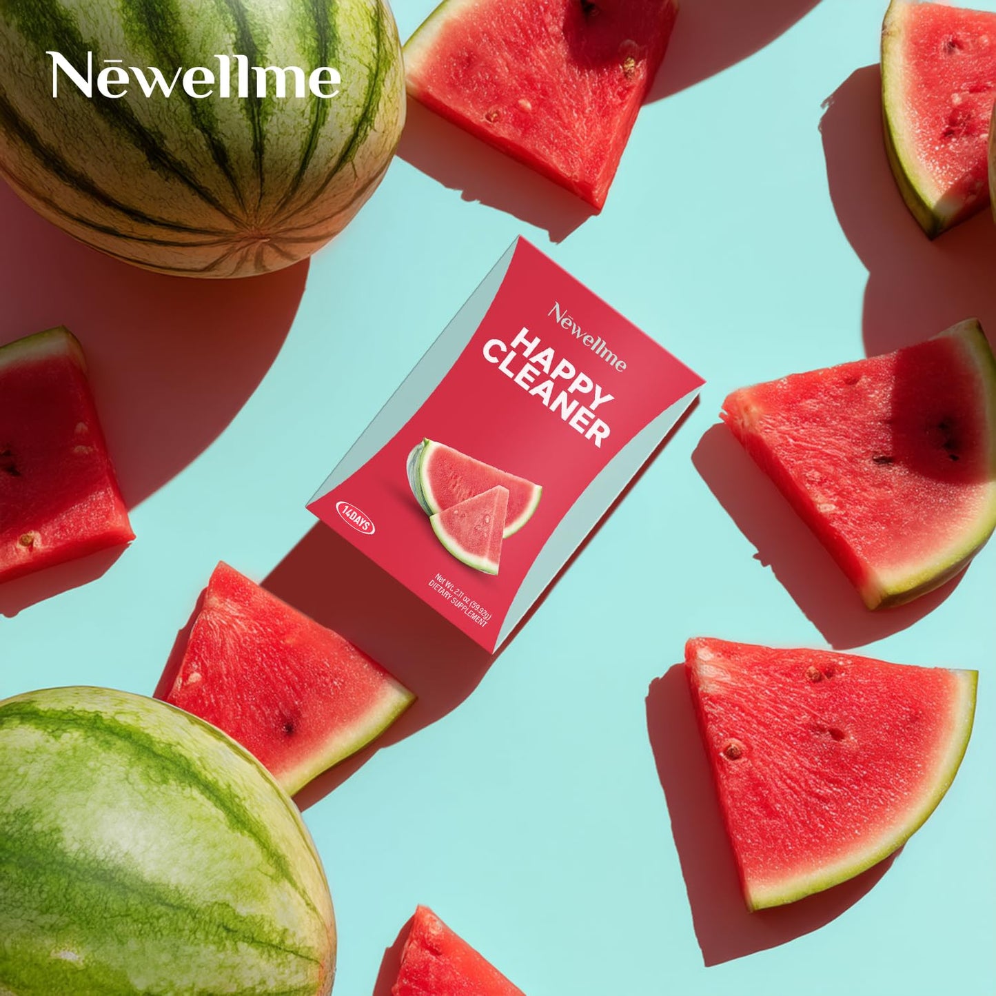 NEWELLME Happy Greens Powder – Sugar-Free Watermelon Drink Mix