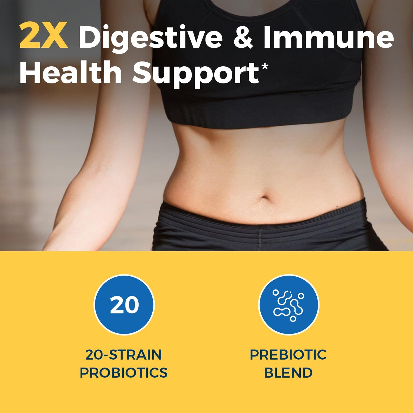 NewRhythm Probiotics 50B CFU – 20 Strains, Targeted Release, Gluten Free