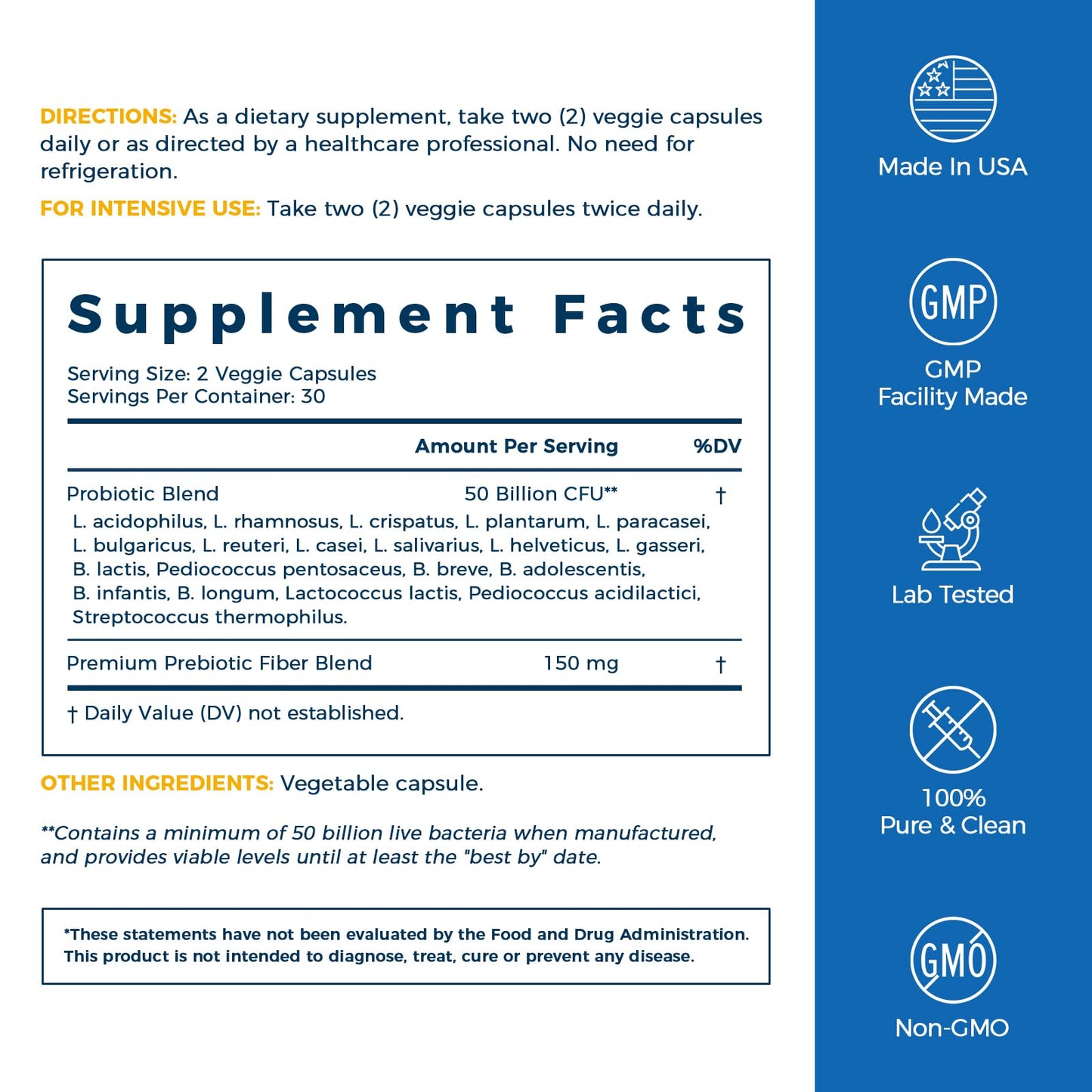 NewRhythm Probiotics 50B CFU – 20 Strains, Targeted Release, Gluten Free