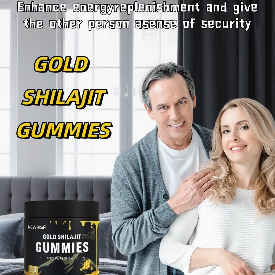 Newrish Shilajit Gummies with Manuka Honey – 30 Gummies | 85+ Trace Minerals