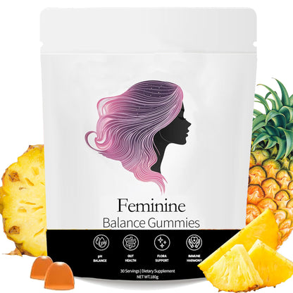 NEWUREHO Nuora Feminine Balance Gummies – Pineapple Probiotics for Women, 60 Gummies
