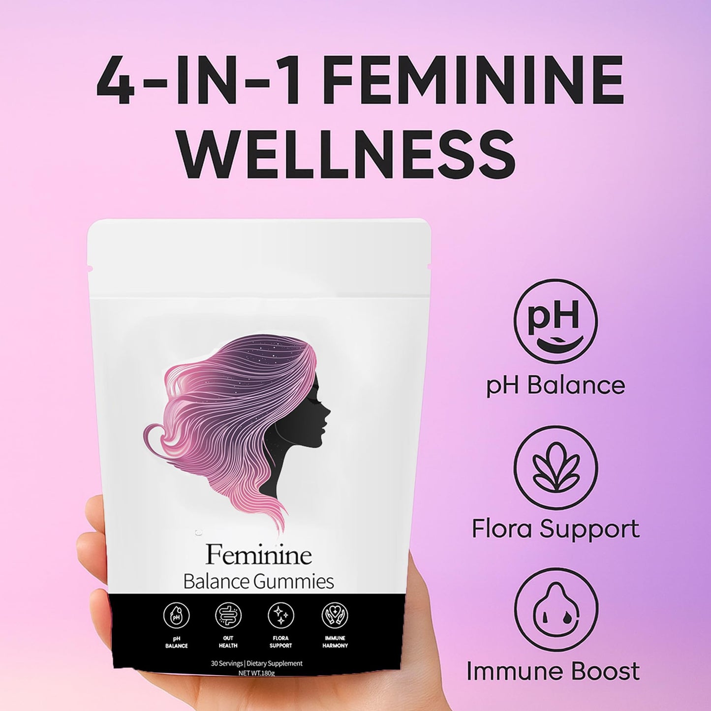 NEWUREHO Nuora Feminine Balance Gummies – Pineapple Probiotics for Women, 60 Gummies