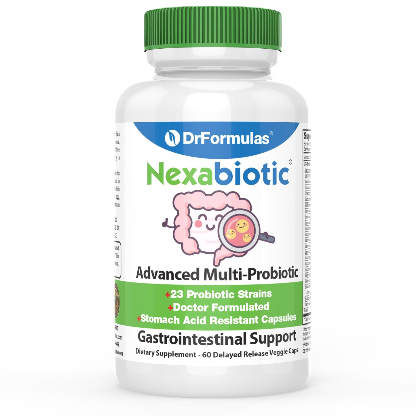 DrFormulas Nexabiotic Multi Probiotic – 60 Count, 23 Strains + S. boulardii