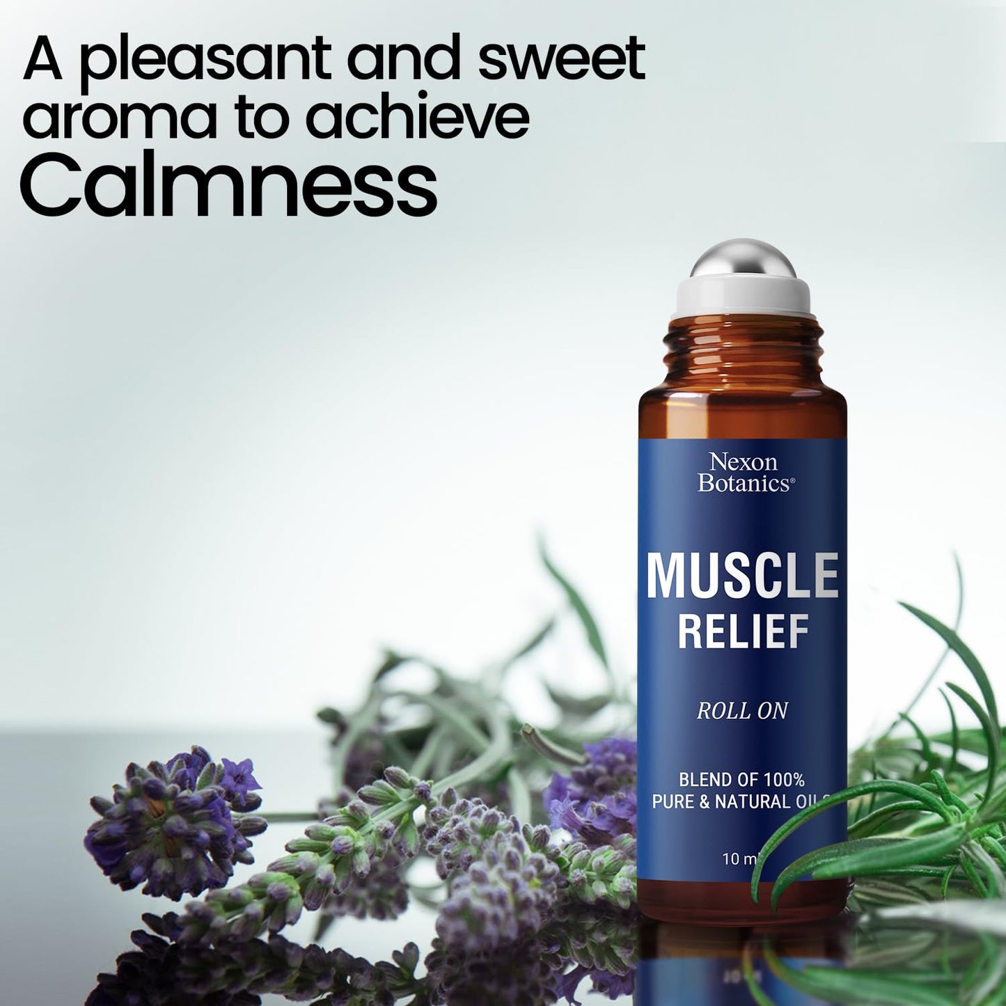 Muscle Relief Essential Oil Roll-On 10 ml by Nexon Botanics – Pure & Natural Prediluted Blend
