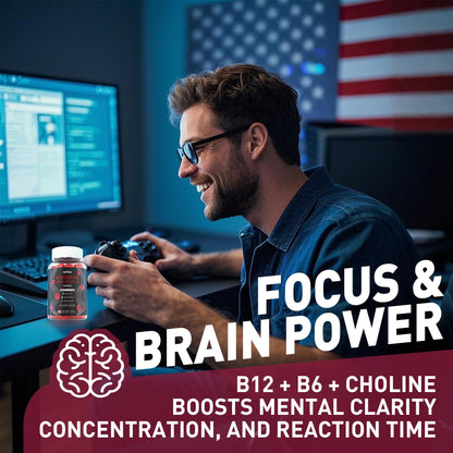 Nextdia Brain & Mood Support Gummies – Vegan B-Complex (120 Ct)