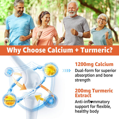 Nextdia Calcium 1200 mg Gummies with Vitamin D3, B12, K2 - Sugar Free, Vegan | Bone & Muscle Support
