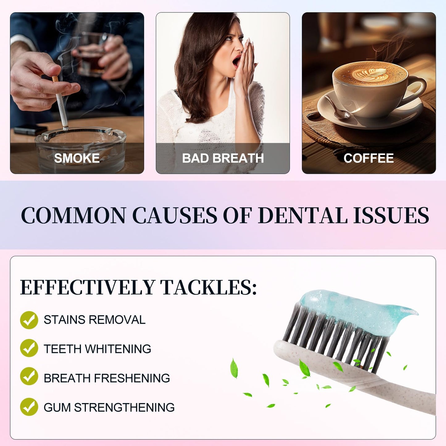 Niacinamide Whitening Toothpaste 100g – Fresh Breath, Stain Removal & Gum Care