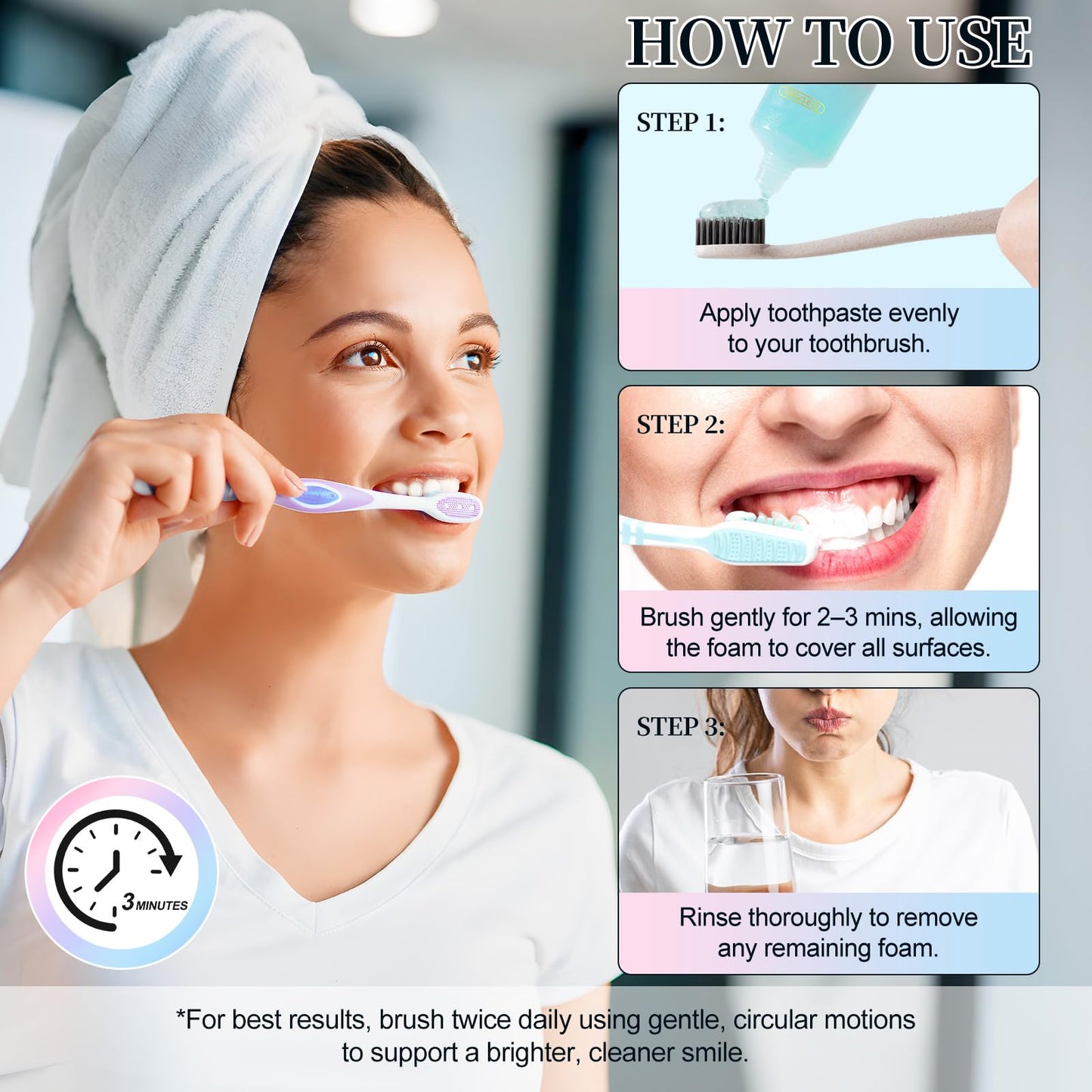 Niacinamide Whitening Toothpaste | Intensive Whitening, Stain Removal, Enamel Protection (1PC)