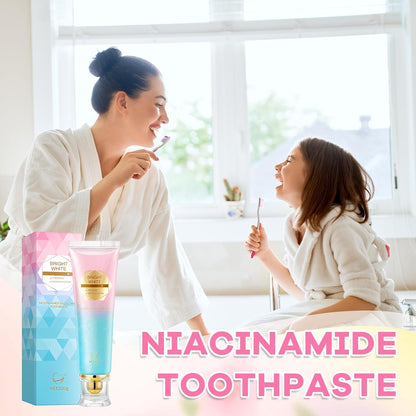 2PC Niacinamide Whitening Toothpaste – Gentle Mint, Fresh Breath & Stain Removal