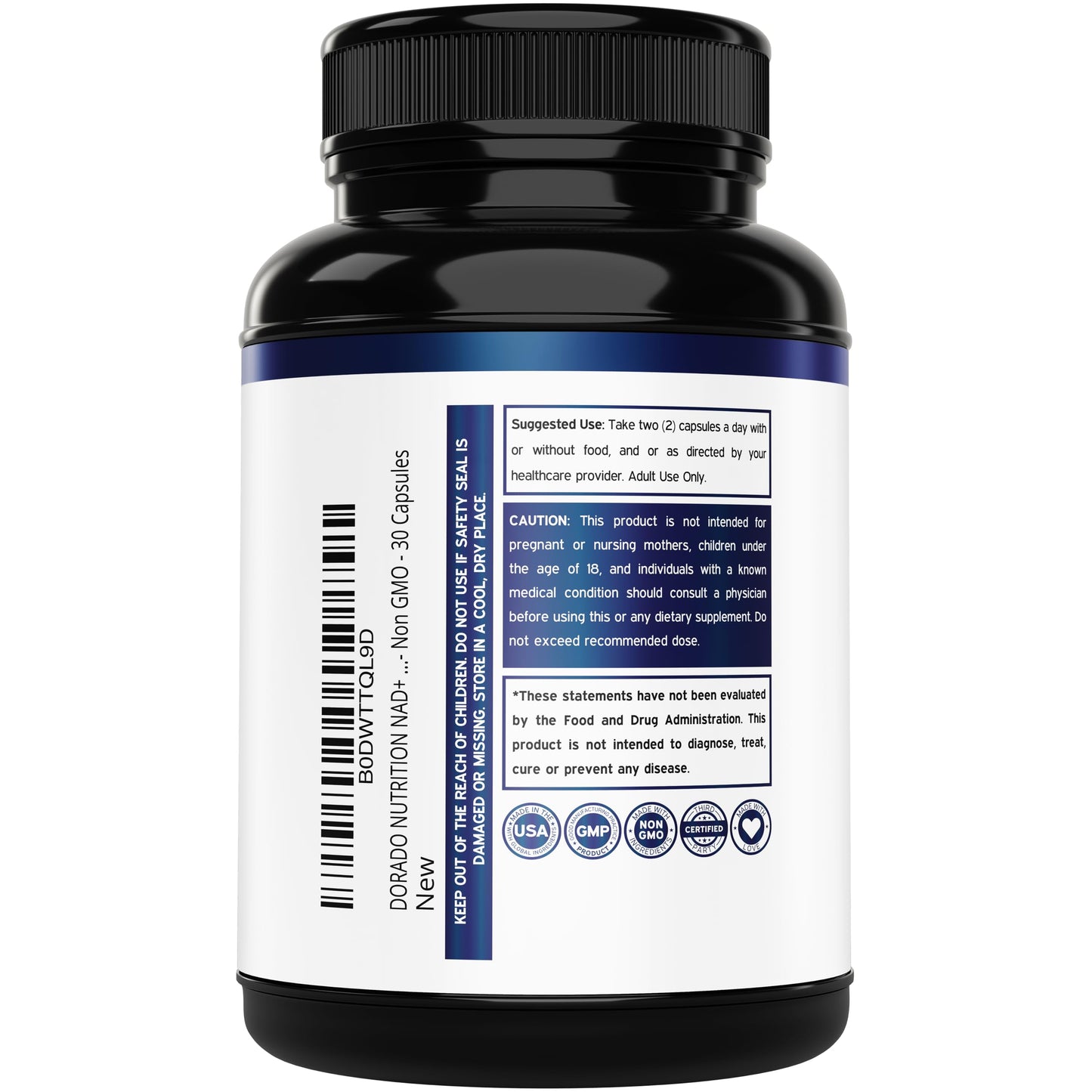 Nicotinamide Riboside 500mg (30 Count) NAD+ Booster – NR Supplement (USA Made)