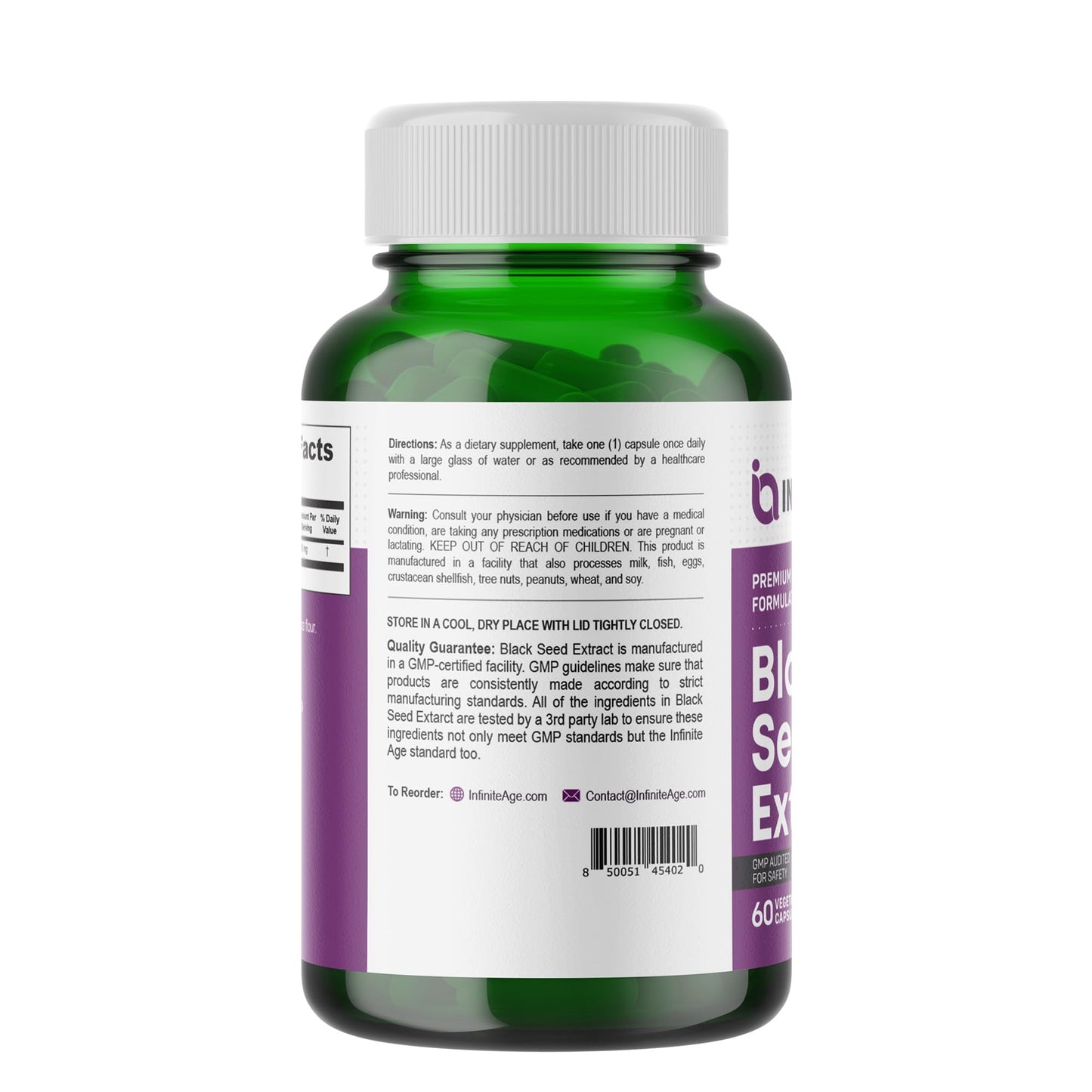 Infinite Age Black Seed Oil Extract Capsules, 60 Count | Nigella Sativa
