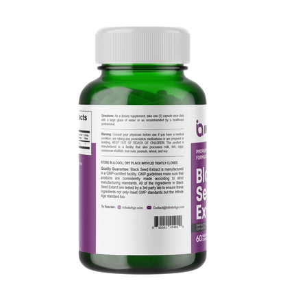 Infinite Age Black Seed Oil Extract Capsules, 60 Count | Nigella Sativa