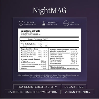 ELEMENT12 NightMAG Magnesium Complex, Sixty Gummies | Cherry