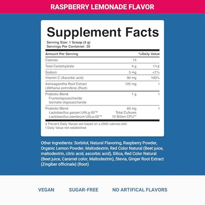 Nighttime Complete by ActivatedYou – Raspberry Lemonade with Ashwagandha, Prebiotics & Probiotics