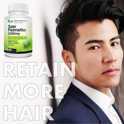 USA Grown Saw Palmetto 180 Caps – Prostate Health & Hair Growth