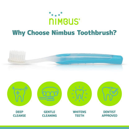 NIMBUS NIMBY Kid's Extra Soft Toothbrushes – For Sensitive Teeth & Gums (4 Pack)