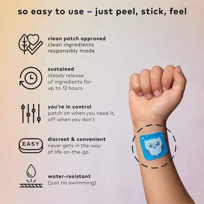 The Good Patch Nite Owl Patch for Kids — Natural Sleep Support (24 Patches)