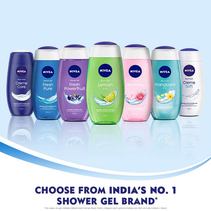 NIVEA Bath Shower Water Lily Oil – 250 ml Moisturizing Skin Cleanser with Oil Pearls & Water Lily Fragrance