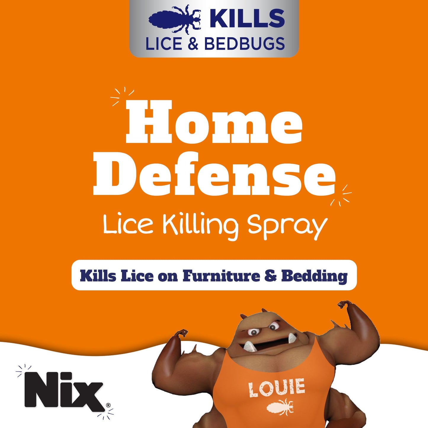 Nix Lice & Bed Bug Spray for Home Use — Odor-Free, Non-Staining (5 Fl Oz)
